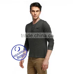 Custom Long Sleeve Plain t Shirt Men Design Wholesale China thumbnail-2