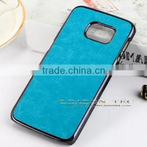 2015 New Arrival Leather Coated Plastic PC Back Case for Samsung Galaxy S6 thumbnail-3