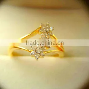 18 K YELLOWGOLD DIAMOND RING thumbnail-1
