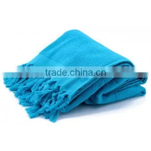 Blue Plain Hamman Towel or Fouta or Kikoi.kikoy Towel. 100cm*180cm thumbnail-1