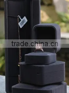 2015 Hot Sale Jewlery Set Box Ring Velvet Flannelette Flocking Custom thumbnail-1