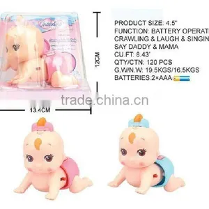 4.5" Electric Crawling Baby Doll With Sounds & Singing thumbnail-1