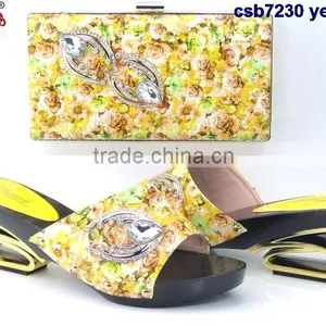 CSB7230 Top Fashion Latest Fashion Woman Italy Style High Heel Shoes and Glitter Bags thumbnail-3