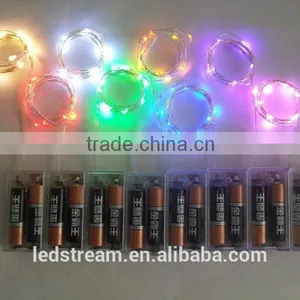 2AA Battery Powered 1M 10 Led Silver Color Copper Wire Mini Fairy String Light Lamp For Christmas Holiday Wedding Party thumbnail-1