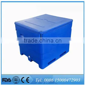 1000L PE Plastic Fish Bins, Frozen Fish Box, Fish Storage Bins for Sale thumbnail-1