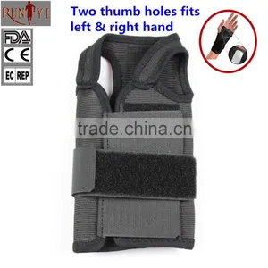 Black Cock Up Neoprene Wrist Brace Support Hand Wrap Strap wh Removable Aluminum Stays thumbnail-1