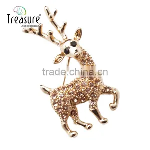 Brand Treasure Deer Brooch 2015 Yiwu Newest Design Fashion Diamond Deer Brooch thumbnail-6