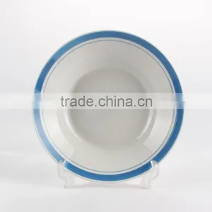 8 Inch Hotel Used Super White Decorative Bone China Soup Plate thumbnail-6