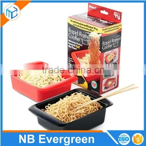 Microwave Plastic Cereal Milk Salad Bowl Noodles Rapid Ramen Cooker thumbnail-4