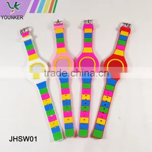 2016 Fashion Touch Screen LED Silicone Watch, Rainbow Band Led Silicone Watch thumbnail-5