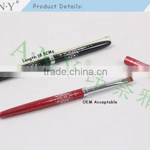 ANY Professional Nail Artist Using Nail Art Beauty Design Metal Handle UV Gel Flat Nail Brush Nylon Hair thumbnail-4
