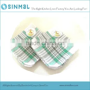 Green & Red Waffle Dish Towel Check Tea Towel thumbnail-2