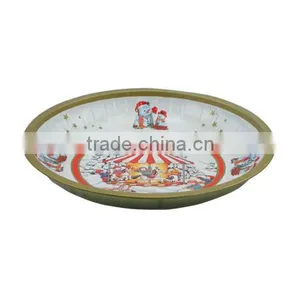 Custom and Round Christmas Tin Tray a Souvenir thumbnail-2