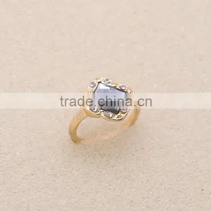 Factory Price Gold Plated Rhinestone Purple Ruby Ring for Women thumbnail-2