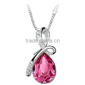 Women Jewelry Necklace Fashion Crystal Pendant Alloy Ailver Bracelet Chain thumbnail-6