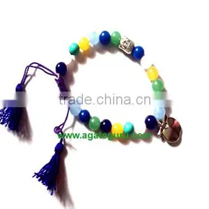 Seven Chakra With Buddha Face Bracelet : India Chakra Bracelet Wholesaler thumbnail-1