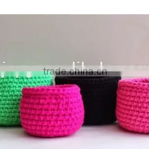 Hand Crochet Storage Baseket , Crochet Basket Set, Crochet Basket thumbnail-1