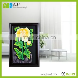 Beautiful Chrysanthemum Flower Hand Made Wooden Picture Frame thumbnail-3