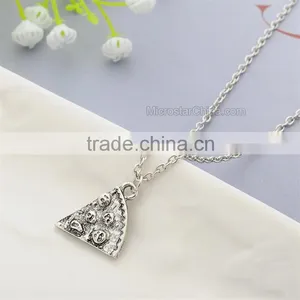 6pcs Gold Silver Friendship Pizza Slice Necklaces Pizza Necklace thumbnail-3