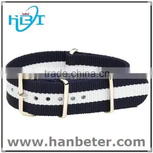 PVD Buckle High Quality Fashion Nato Band Adjustable Custom Textile Watch Strap thumbnail-1