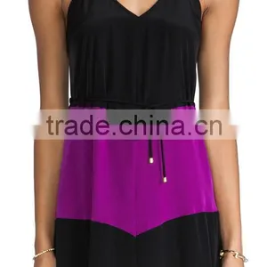 2015 Gowns Women Colour Block Gown Fashion Gown Design for Women Wear Long Gowns thumbnail-5