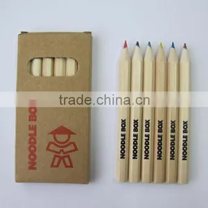 6 Colors Natural Color Wooden Pencil Set thumbnail-1