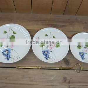 New Ceramic 3tiers Candy Plate Set thumbnail-1