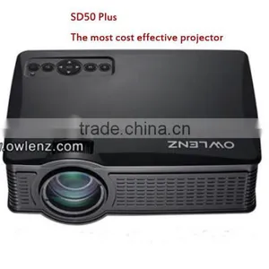 LCD Style and Portable Home Theater Projector Pico Beamer 1500 Lumens SD50 Plus thumbnail-3