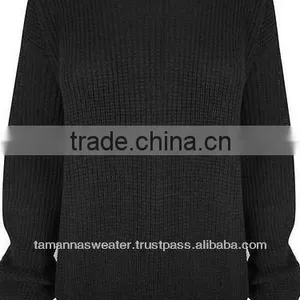 LADIES CHUNKY KNITTED OVERSIZE SWEATERS thumbnail-2