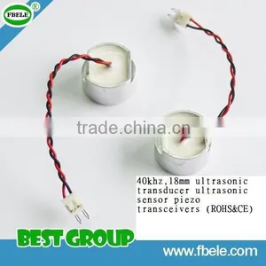 40kHz and 18 mm Ultrasonic Transducer Piezoelectric Ultrasonic Sensor Transceiver (ROHS & CE) thumbnail-1