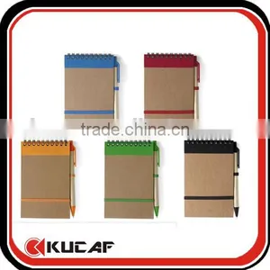 Recycled Die-cut Kraft Notebook With Pen thumbnail-1