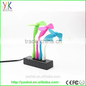 Portable USB Desk Soft Fan Leaves Super Mute Flexible for Laptop Office thumbnail-1
