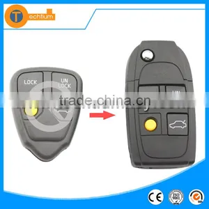 High Quality 4 Button Universal Remote Car Key Shell With Letter on Back Without Logo for Volvo Xc90 S60 V70 S40 thumbnail-1