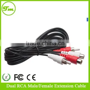 6 FT 2 RCA Jack Stereo Dual RCA Audio Male to Female Extension Cable thumbnail-1