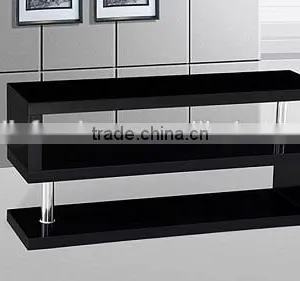 2016ELEGANTMDFBOOKSHELFHIGHGLOSSYPAINTBLACKWHITE RED TV STANDMETALSHELFSTORAGESHELFWOOD thumbnail-3