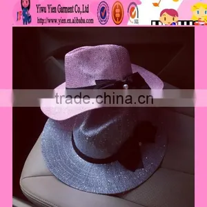2016 Factory Latest Design Bowknot Sun Hats Made in China Hot Sale Original Beach Hats for Women thumbnail-1