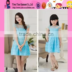 2015 Wholesale Mother And Daughter Dress Profession Factory Selling Cheaper Hot China Family Dress thumbnail-1