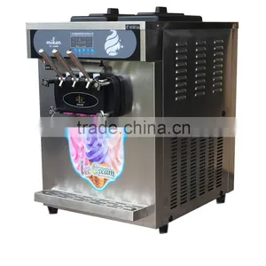 Three Flavors Table Top Soft Serve Ice Cream Machine/High Quality Table Top Soft Serve Ice Cream Machine thumbnail-1
