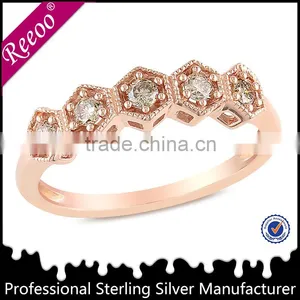Cz Solitaire Ring 925, 2013 Amazon Hot Sale Rose Gold Ring Women's Finger Ring thumbnail-1