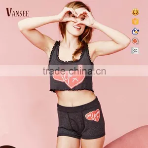 Printing Crop Top Lace Loose Ladies Crop Top for Women thumbnail-1