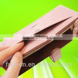 Luxury and Fancy Hand Made Ladies Clutch Leather Purse Made in China thumbnail-3