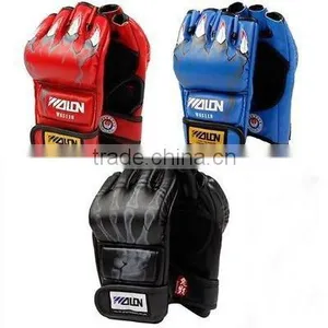 MMA Boxing Gloves / Extension Wrist Leather / MMA Half Fighting Boxing Gloves/Competition Training Gloves thumbnail-1