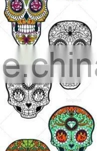 Exported Wholesale Body Fashion Water Skull Temporary Tattoo Sticker thumbnail-3