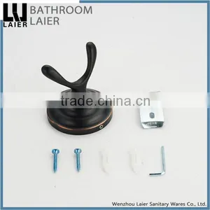 Grooming Manufactured Goods Of Taiwan Zinc Alloy ORB Finishing Bathroom Sanitary Items Wall Mounted Robe Holder thumbnail-2