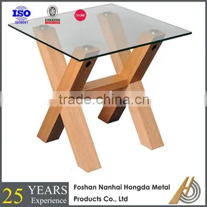Modern Wooden Coffee Table Set With 8mm Tempered Glass thumbnail-6