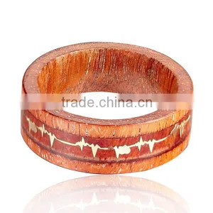 Natural Wood Ring, Wooden Jewelry Ring thumbnail-3
