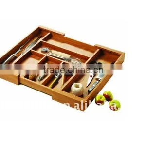 Bamboo Expandable Cutlery Tray thumbnail-1