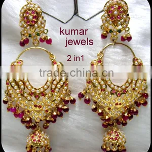 Long Wedding Bridal Earrings thumbnail-1