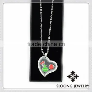 Fashion Pendant Charm Locket Living Memory Heart Necklace thumbnail-3