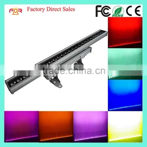 Direct Sale IP65 Outdoor DMX512 6in1 RGBWA+UV 24x15w LED Slim Cameleon Linear Panel LED Wash Bar Light thumbnail-1